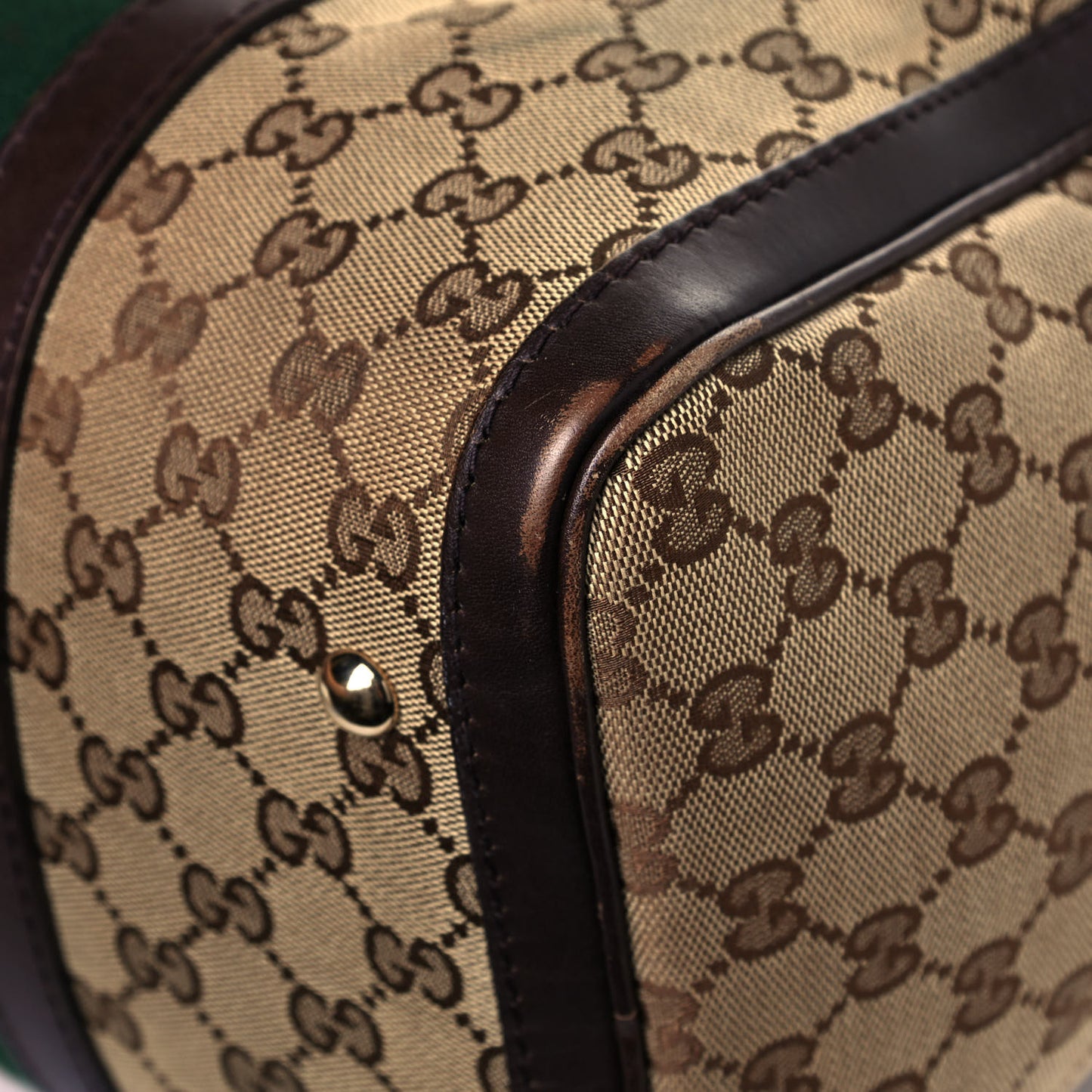Monogram Vintage Web Medium Boston Dark Brown