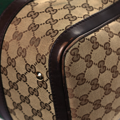 Gucci Monogram Vintage Web Medium Boston Dark Brown 10 of 14