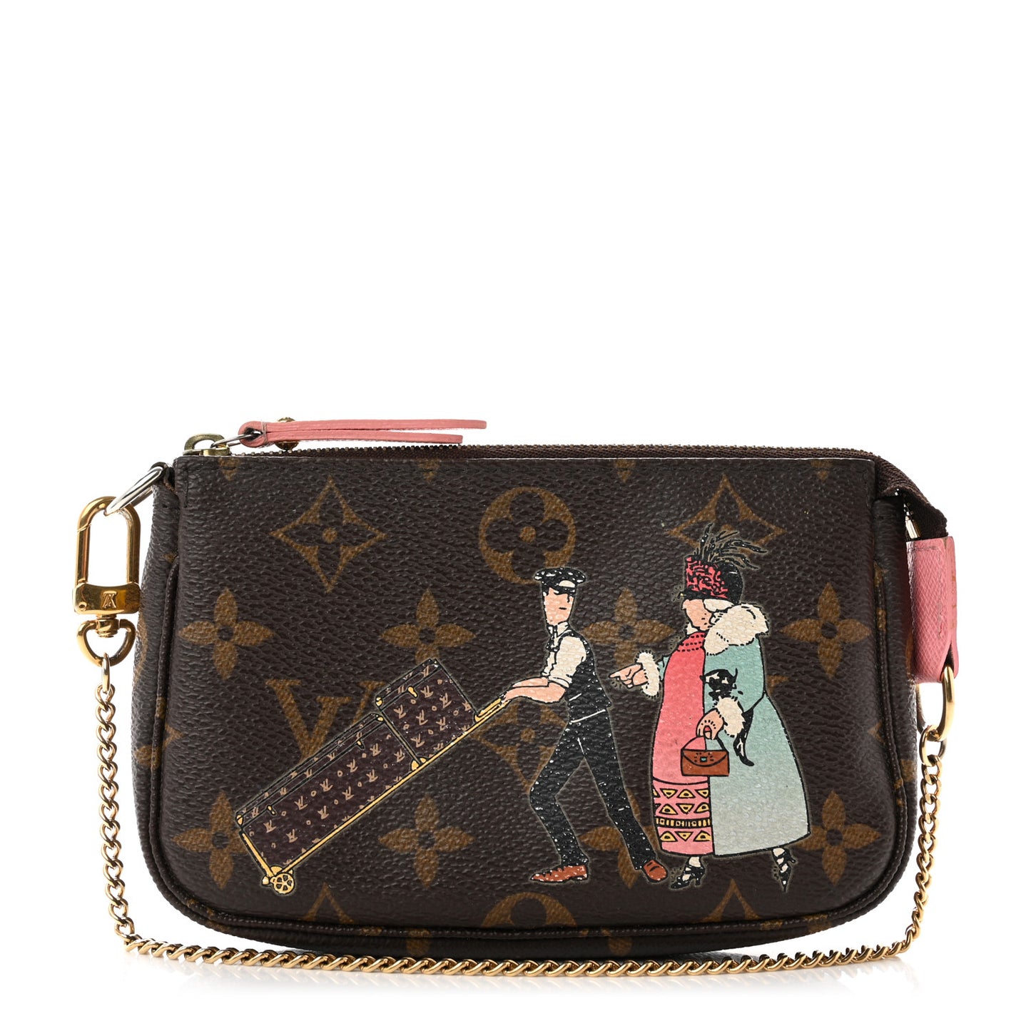 Monogram Illustre Mini Pochette Accessories Rose