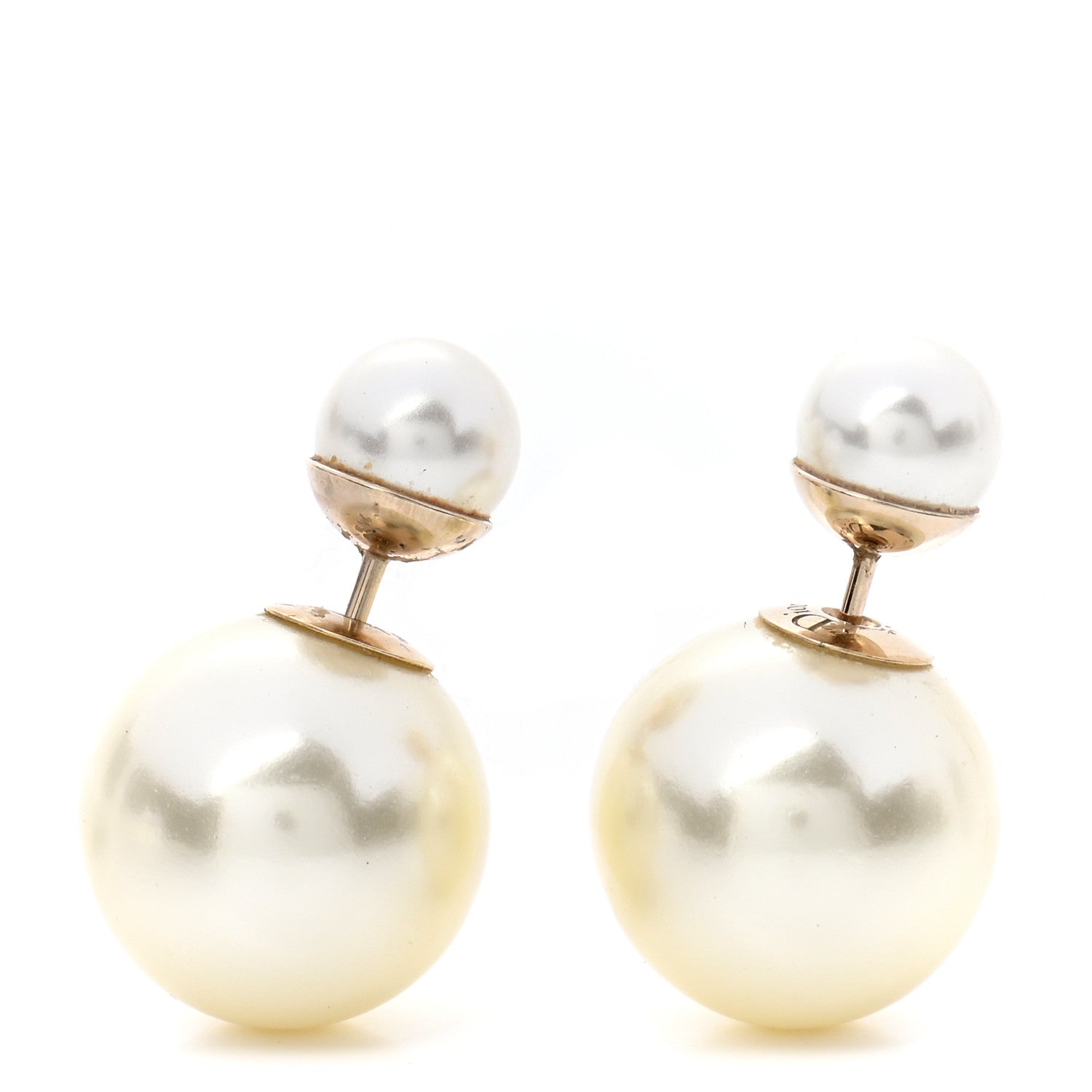 Christian Dior Pearl Mise En Dior Tribal Earrings Gold 1 of 3
