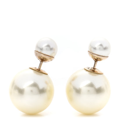 Christian Dior Pearl Mise En Dior Tribal Earrings Gold 1 of 3