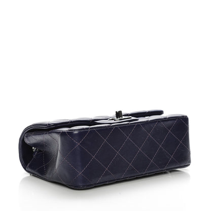 Chanel Lambskin Quilted Mini Rectangular Flap Dark Purple 4 of 8