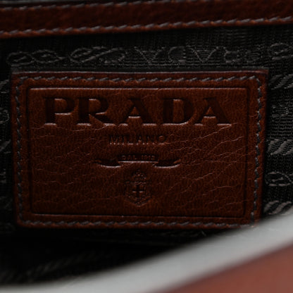 Prada Cervo Deerskin Animalier Large Satchel Cacao 5 of 14