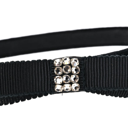 Gucci Velvet Grosgrain Interlocking G Bow Headband Black 5 of 7