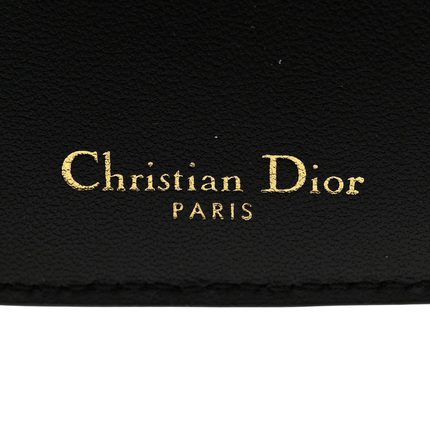 Christian Dior Grained Calfskin Supple Cannage Caro Scarlet Zipped Wallet Black 6 of 9
