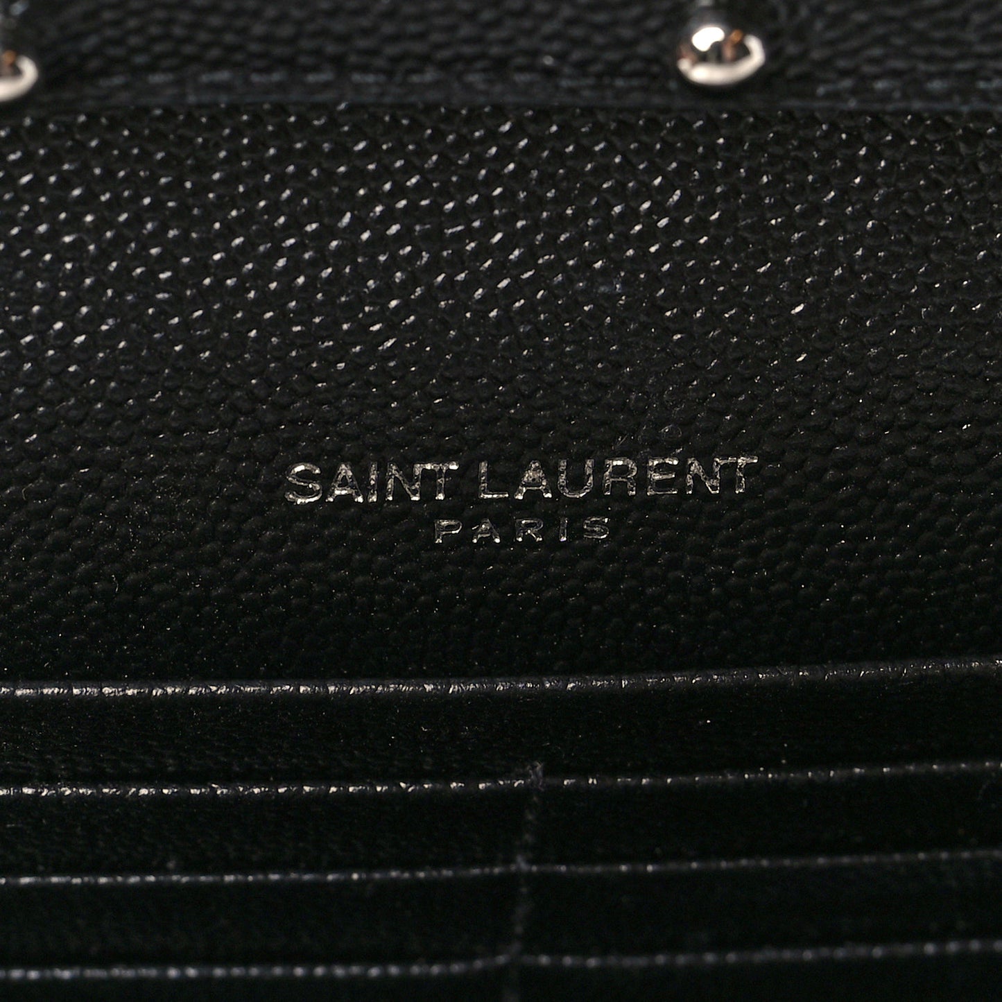 Grain De Poudre Mixed Matelasse Triquilt Monogram Chain Wallet Black