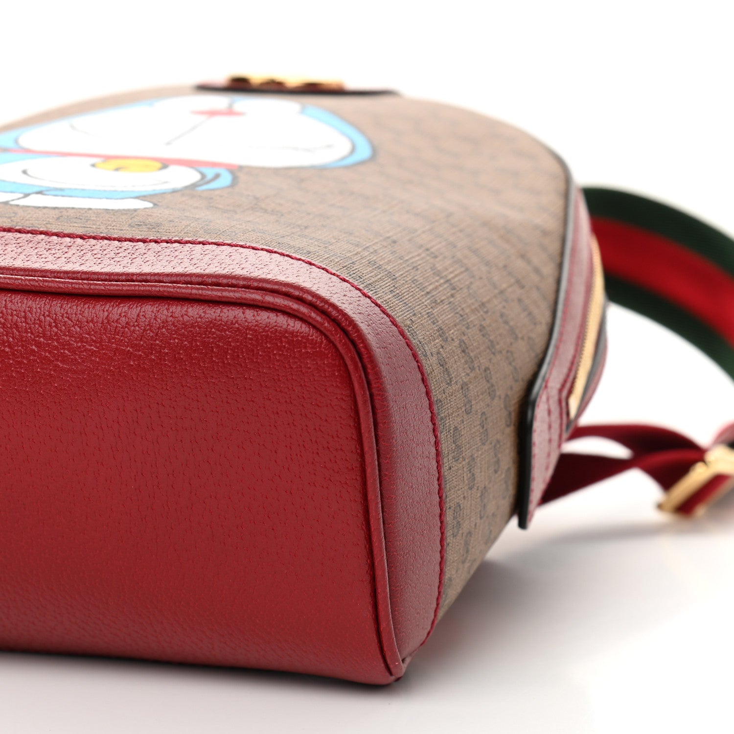 Gucci X DORAEMON Mini Vintage GG Supreme Monogram Small Dome Backpack Beige Cherry Red 10 of 10