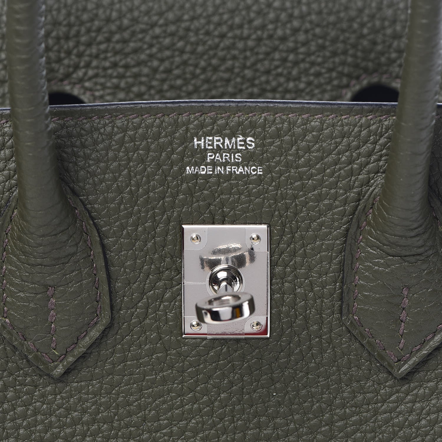 Hermes Togo Birkin 25 Vert Olive 12 of 38