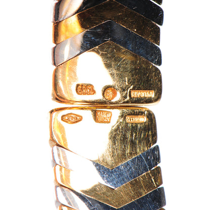 Bulgari 18K Yellow Gold Stainless Steel 10mm Parentesi Bracelet 4 of 4