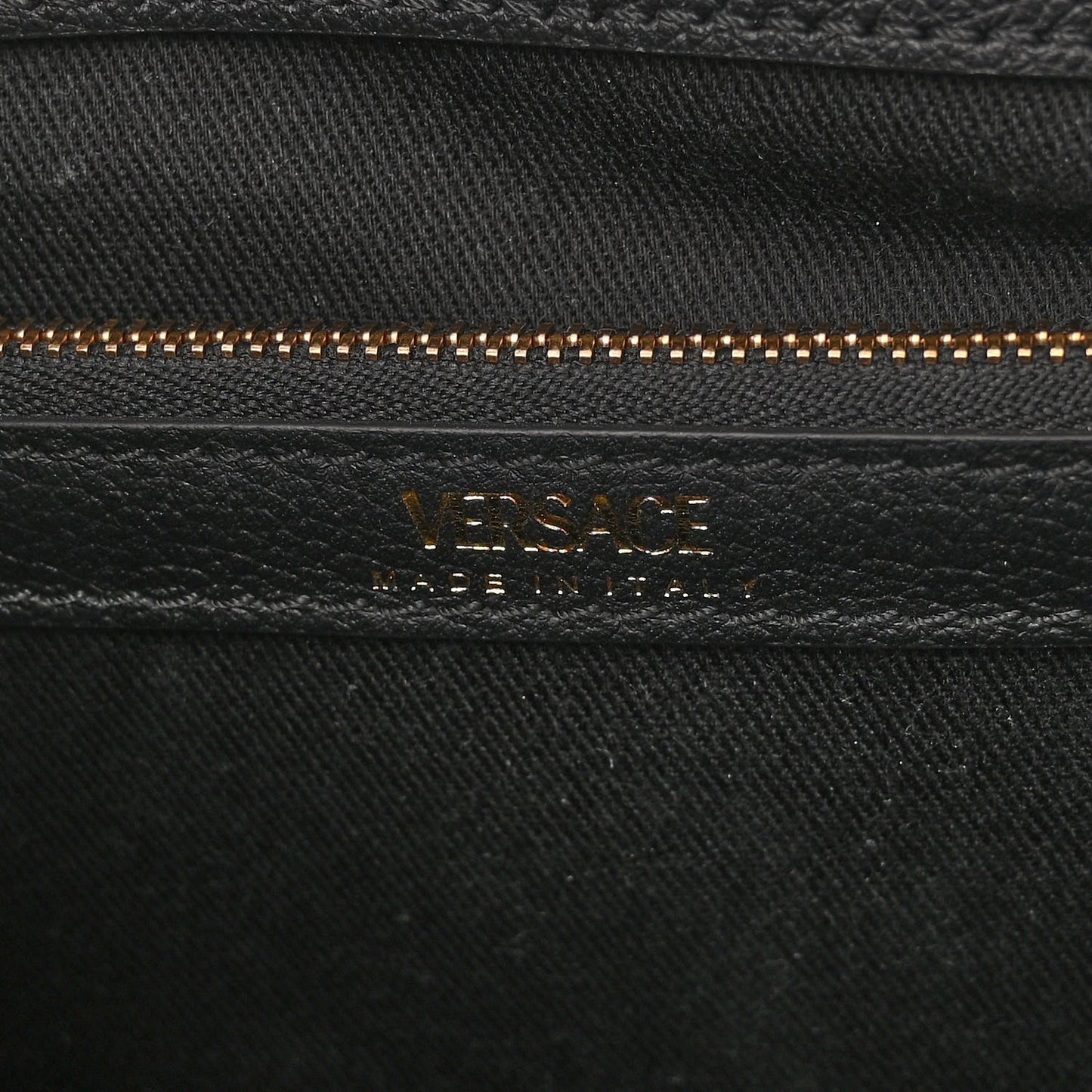 Grained Calfskin Small La Medusa Chain Tote Black