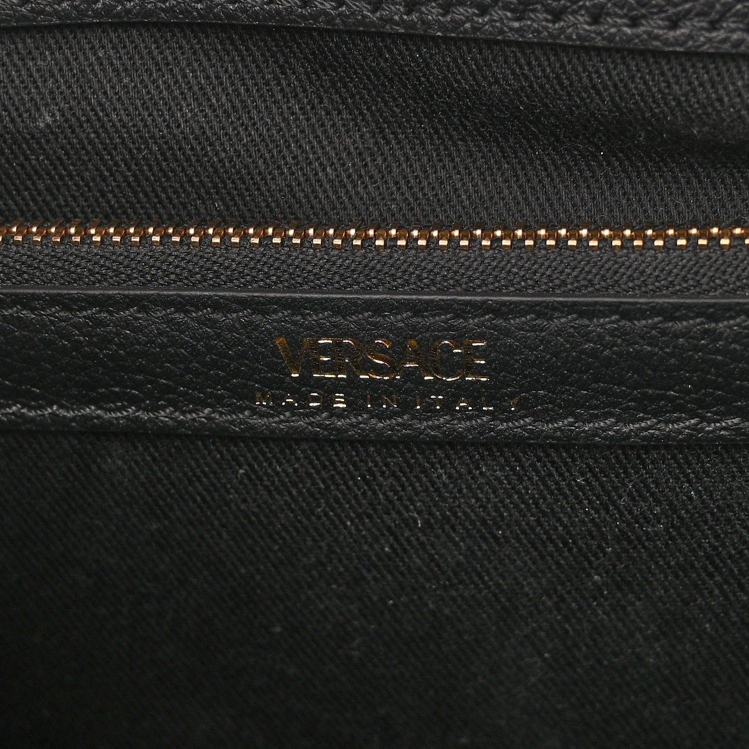 Versace Grained Calfskin Small La Medusa Chain Tote Black 6 of 9