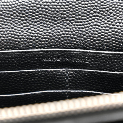 Saint Laurent Grain De Poudre Matelasse Chevron Monogram Chain Wallet Black 8 of 16