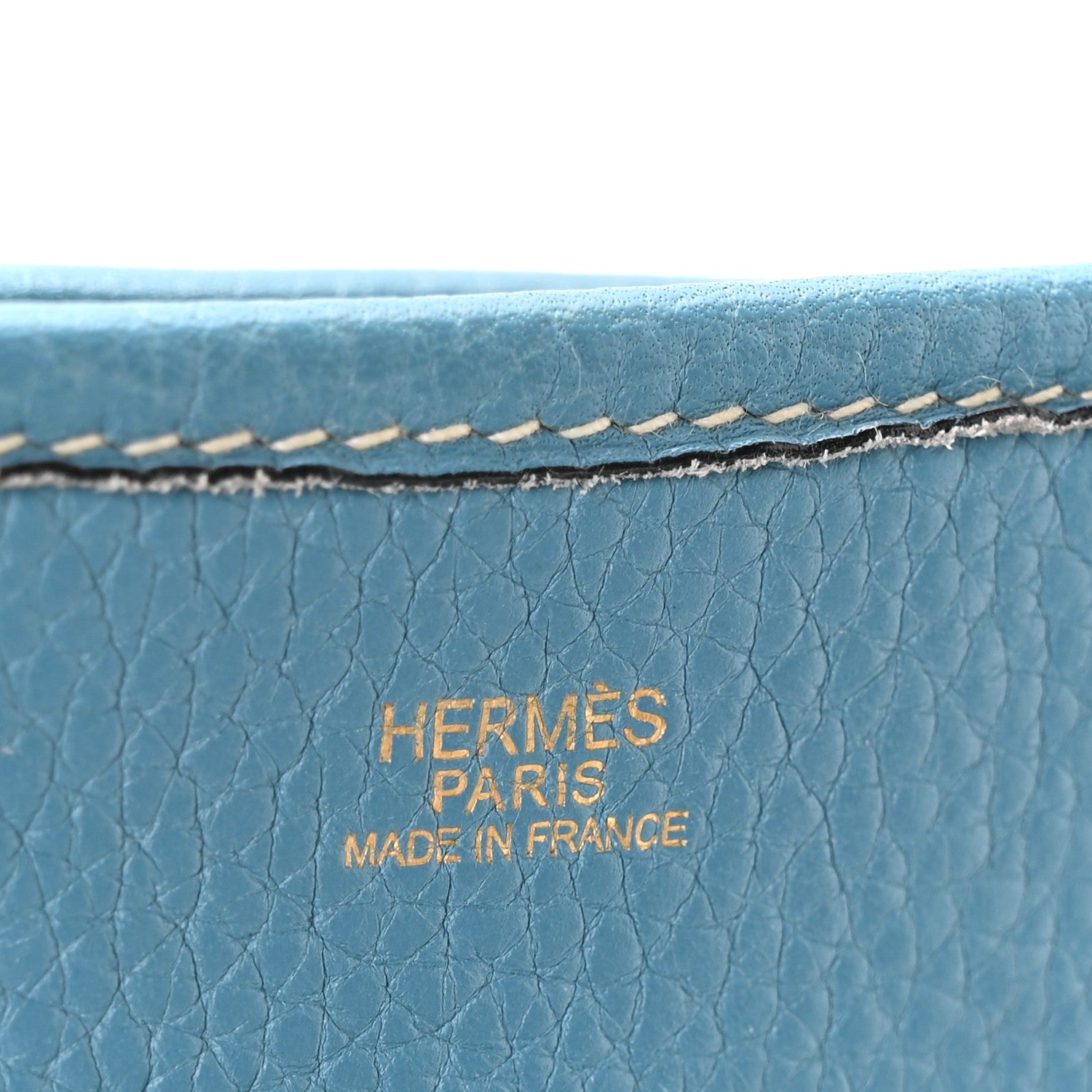 Hermes Taurillon Clemence Evelyne GM Blue Jean 6 of 10