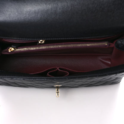 Chanel Caviar Quilted Small Coco Handle Flap Black 5 of 9