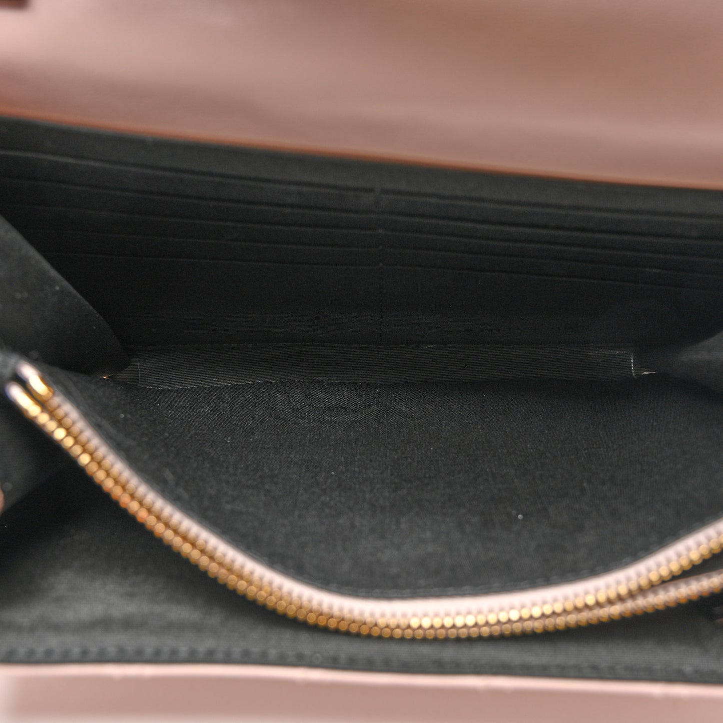 Lambskin Quilted Medusa Wallet on Chain Crossbody Light Pink