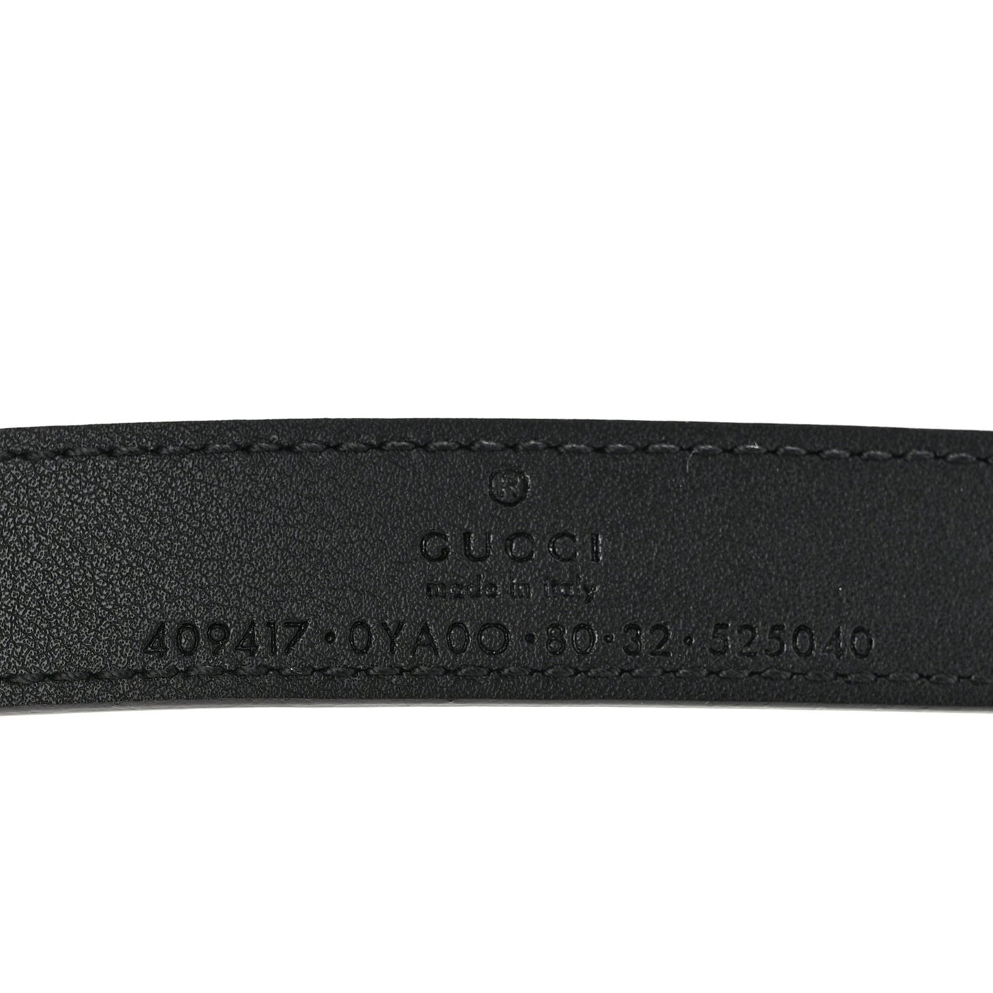 Calfskin Double G 20mm Belt 80 32 Black
