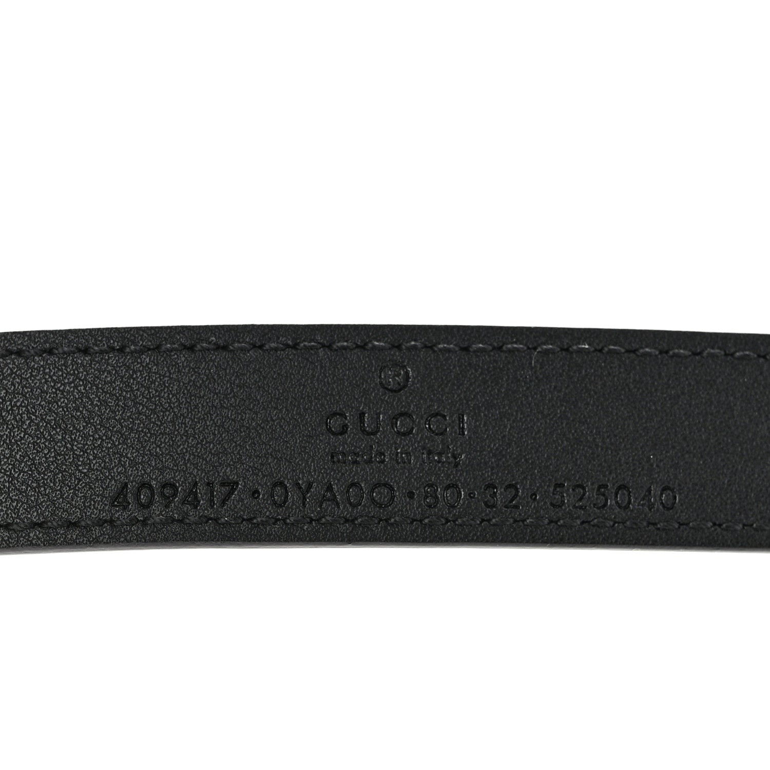 Gucci Calfskin Double G 20mm Belt 80 32 Black 3 of 5