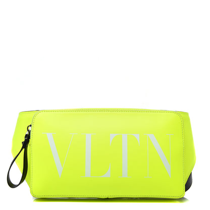 Valentino Garavani Calfskin VLTN Belt Bag Fluo Yellow 1 of 9