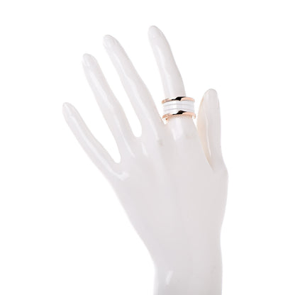Bulgari 18K Rose Gold White Ceramic B.Zero1 Four-Band Ring 54 6.75 2 of 5