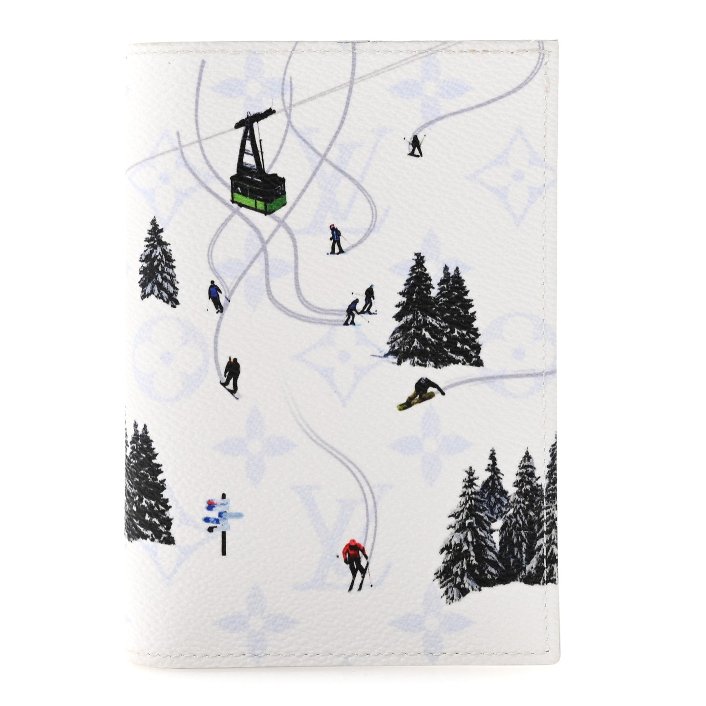 Monogram Sports Passport Cover Ski White