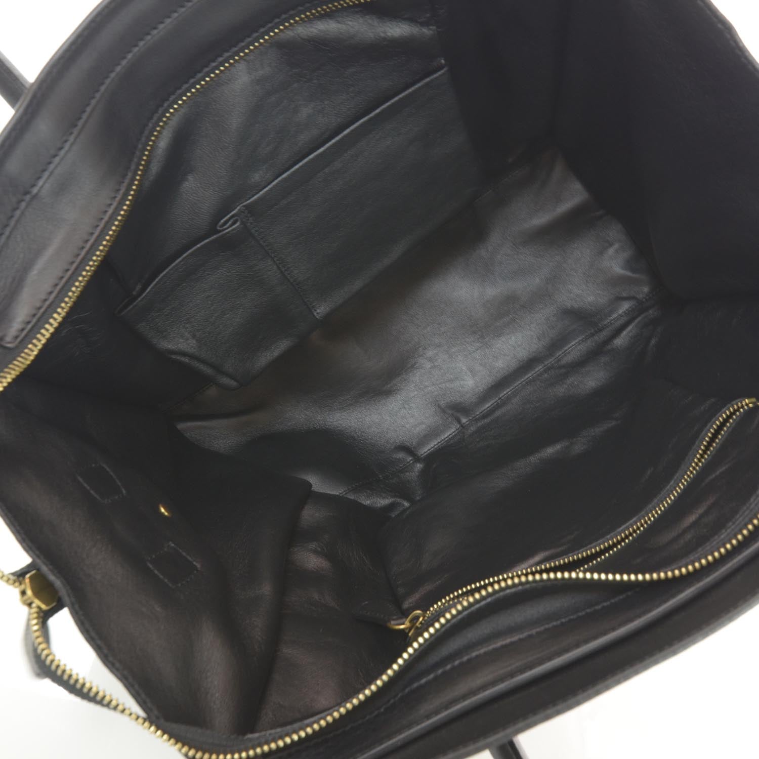 Celine Smooth Calfskin Shoulder Luggage Black 6 of 7