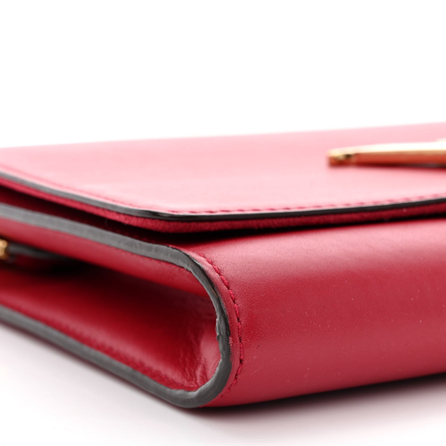 Louis Vuitton Calfskin Chain Louise MM Red 8 of 10