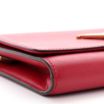 Louis Vuitton Calfskin Chain Louise MM Red 8 of 10