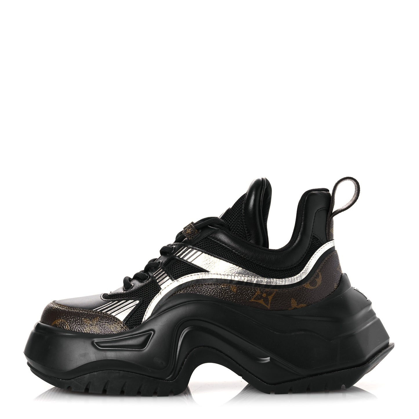 Calfskin Monogram LV Archlight 2.0 Platform Sneakers 38 Black
