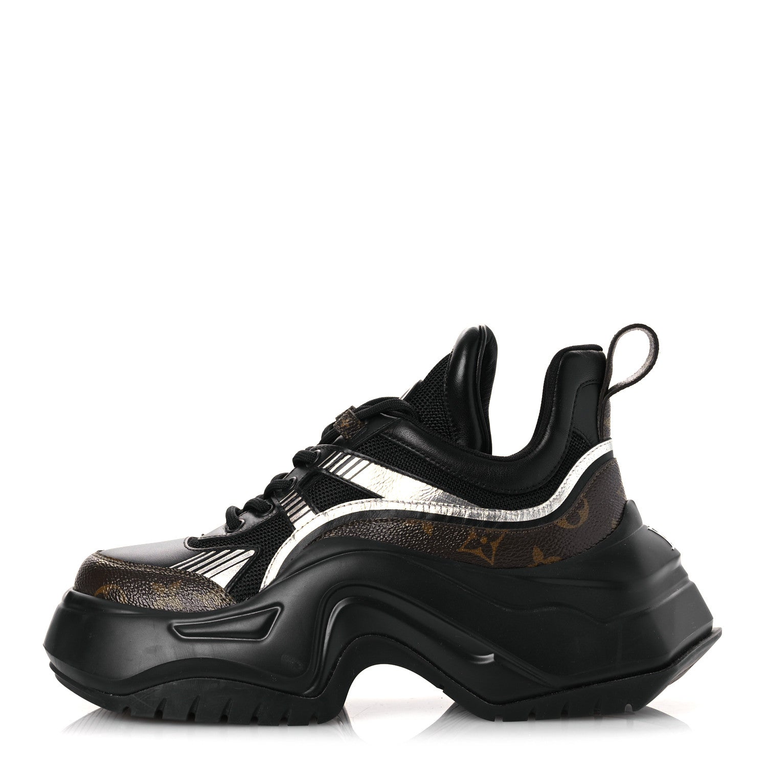 Louis Vuitton Calfskin Monogram LV Archlight 2.0 Platform Sneakers 38 Black 1 of 11