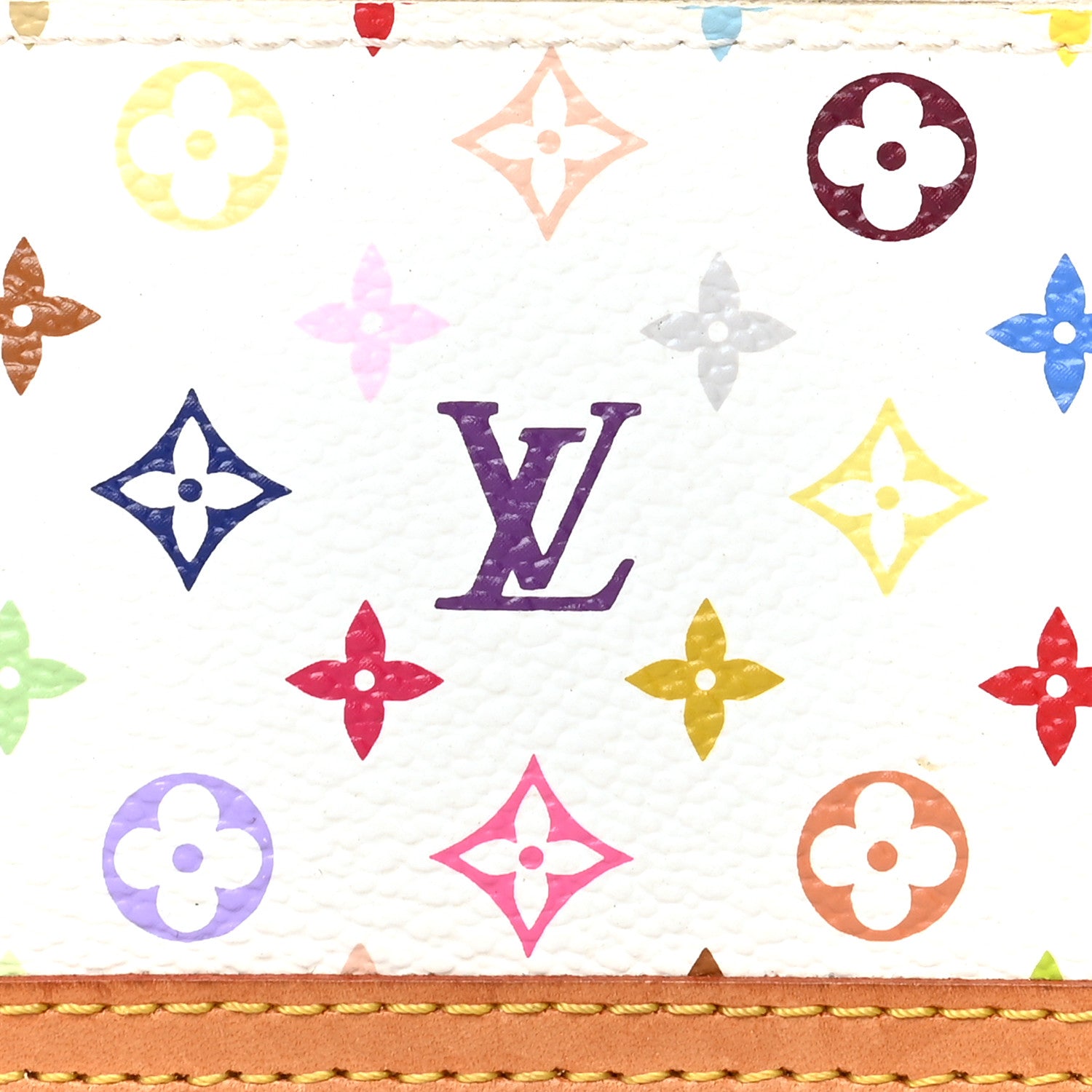 Louis Vuitton Monogram Multicolor Key Pouch White 8 of 10