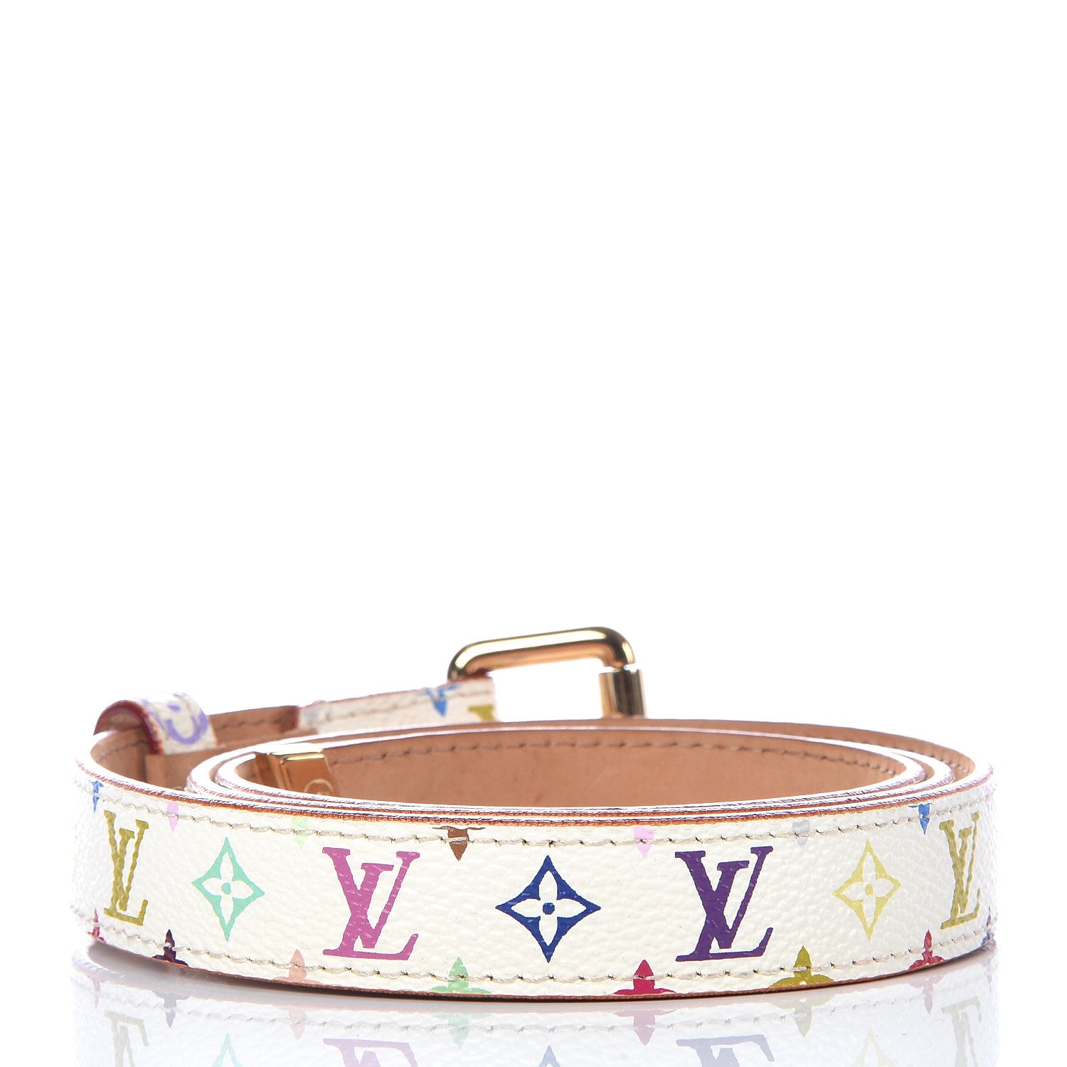 Louis Vuitton Monogram Multicolor Belt 80 32 White 3 of 9