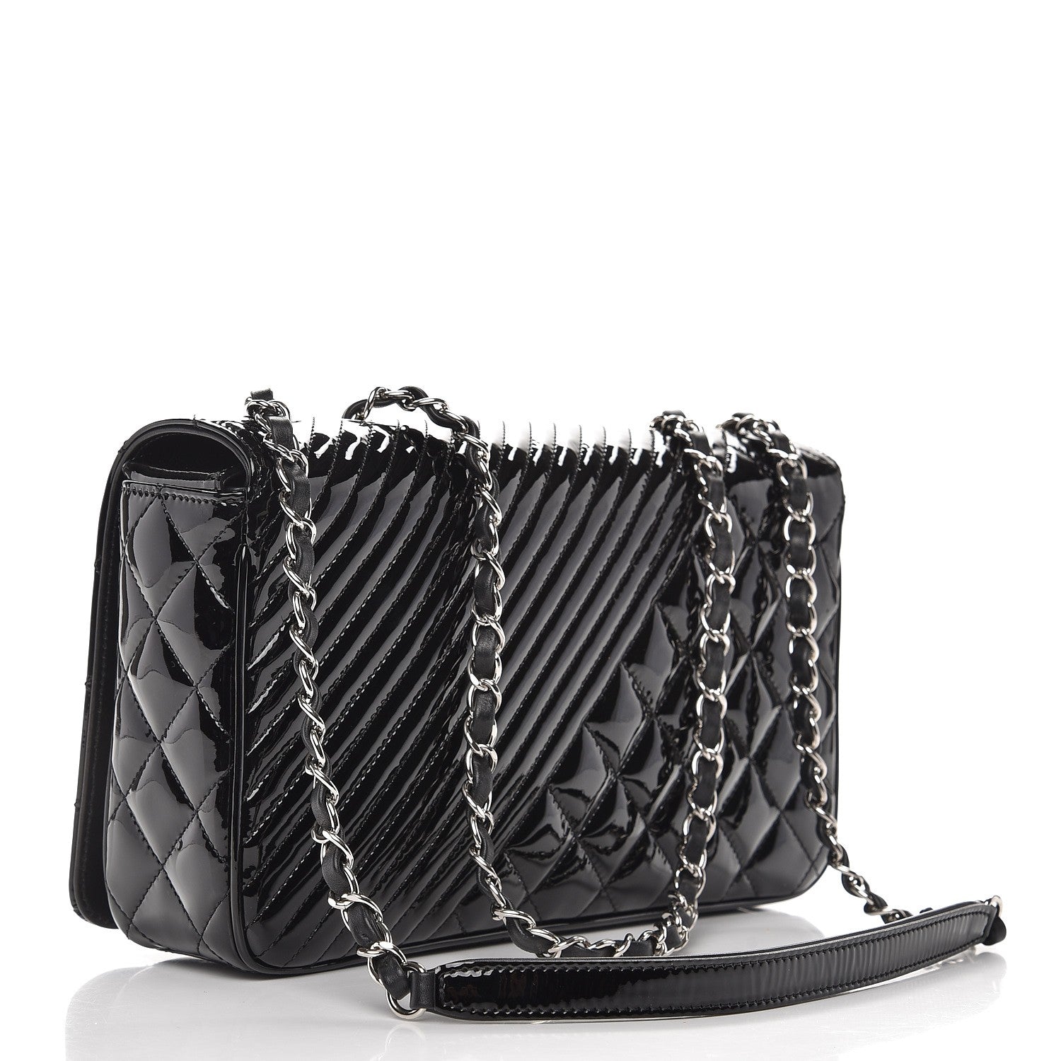 Chanel Patent Quilted Medium Coco Boy Flap Black 4 of 9