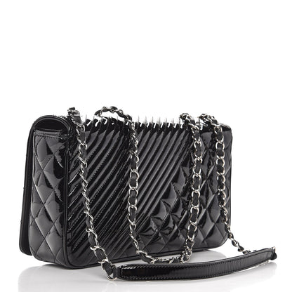 Chanel Patent Quilted Medium Coco Boy Flap Black 4 of 9