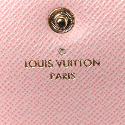 Louis Vuitton Damier Ebene Emilie Wallet Rose Ballerine 6 of 8