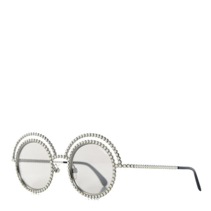 Chanel Pearl Round Sunglasses 71139 Silver 1 of 9