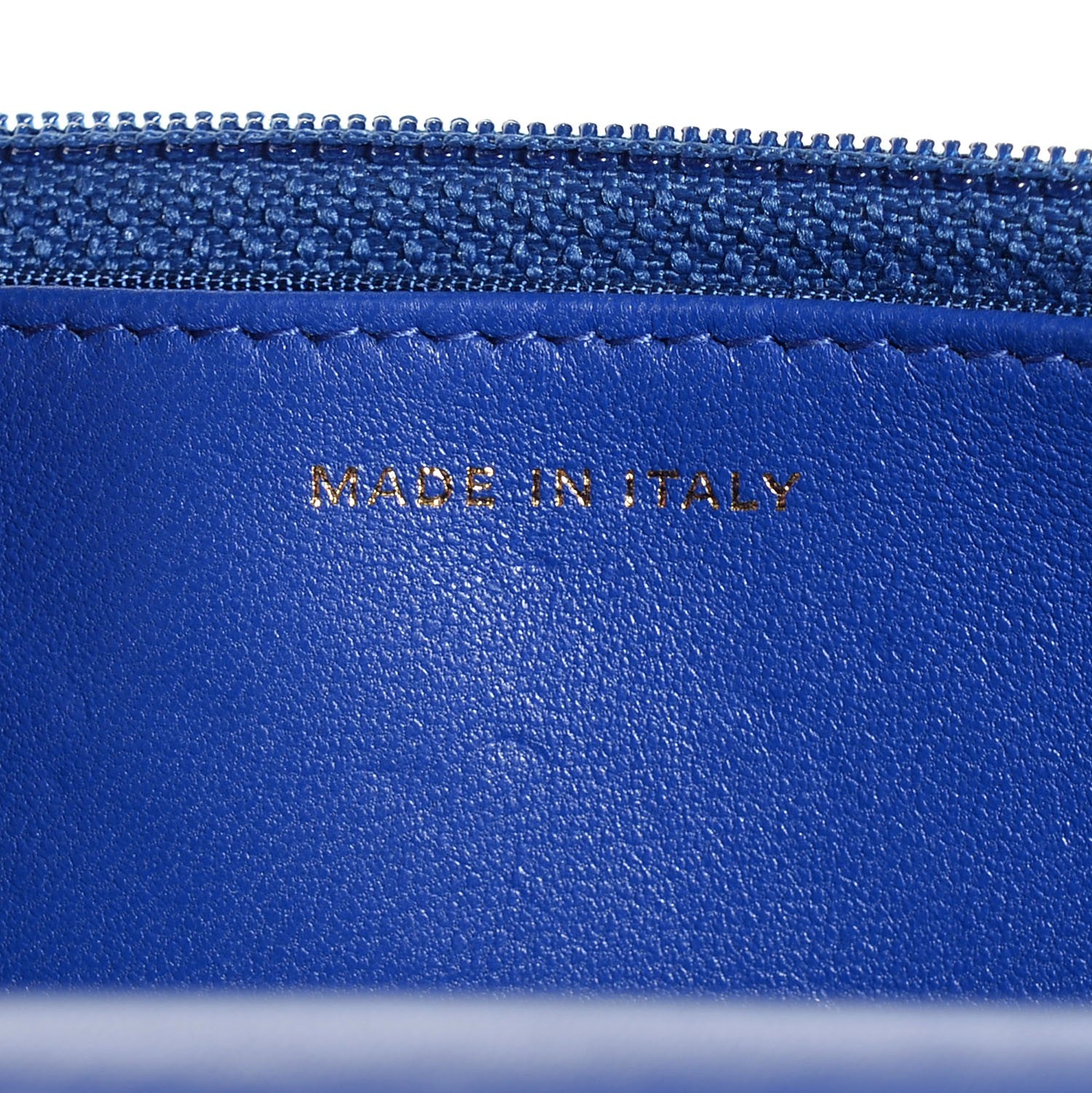 Chanel Lambskin Quilted Wallet On Chain WOC Dark Blue 8 of 9