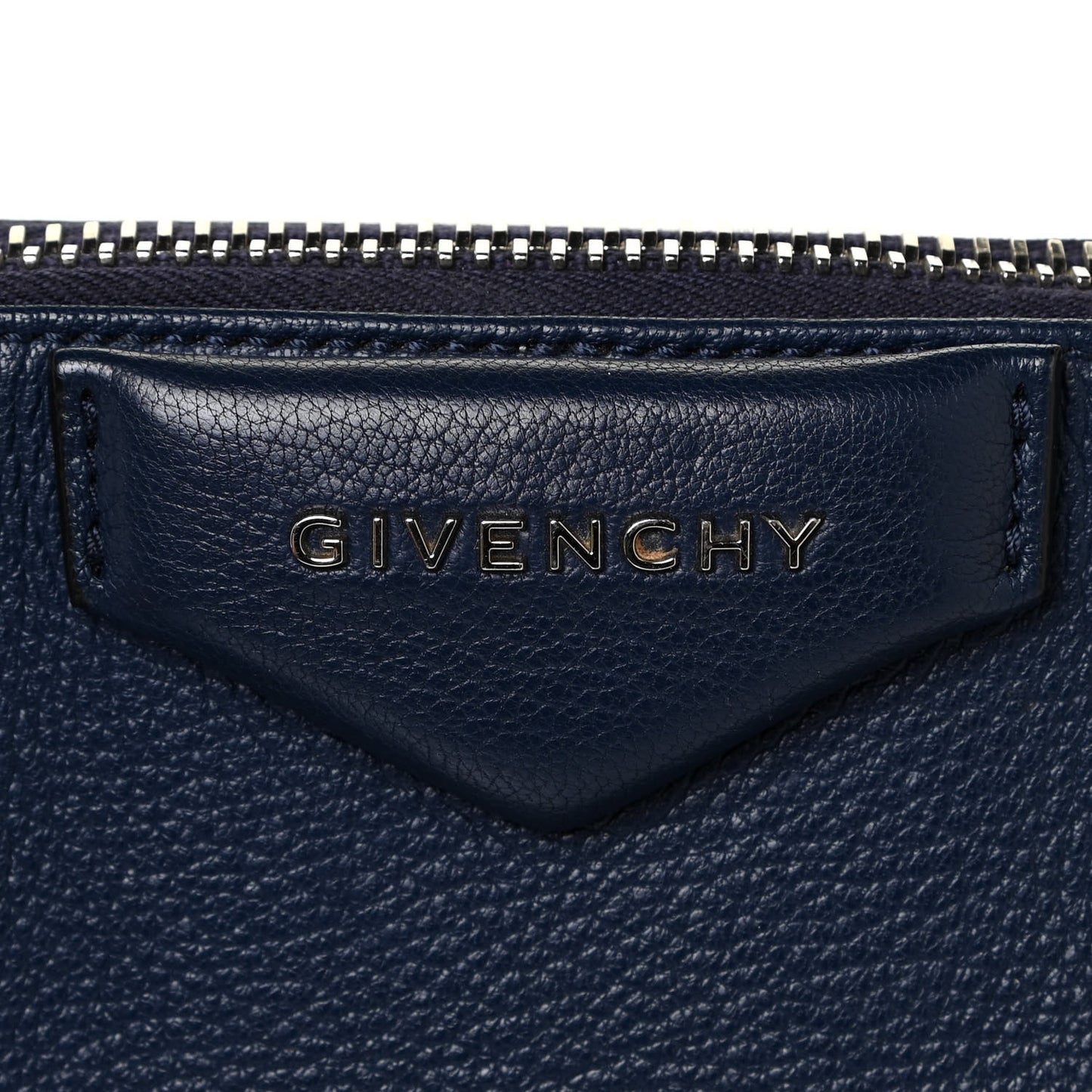 Sugar Goatskin Small Antigona Beauty Wristlet Navy