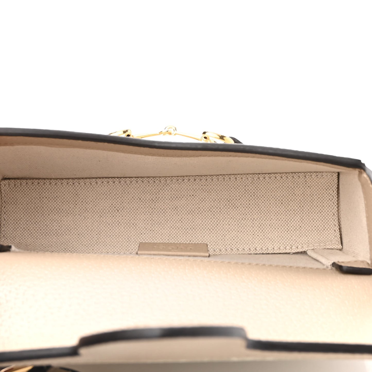 GG Supreme Monogram Textured Dollar Calfskin Mini Horsebit 1955 Shoulder Bag Beige Mystic White Oatmeal