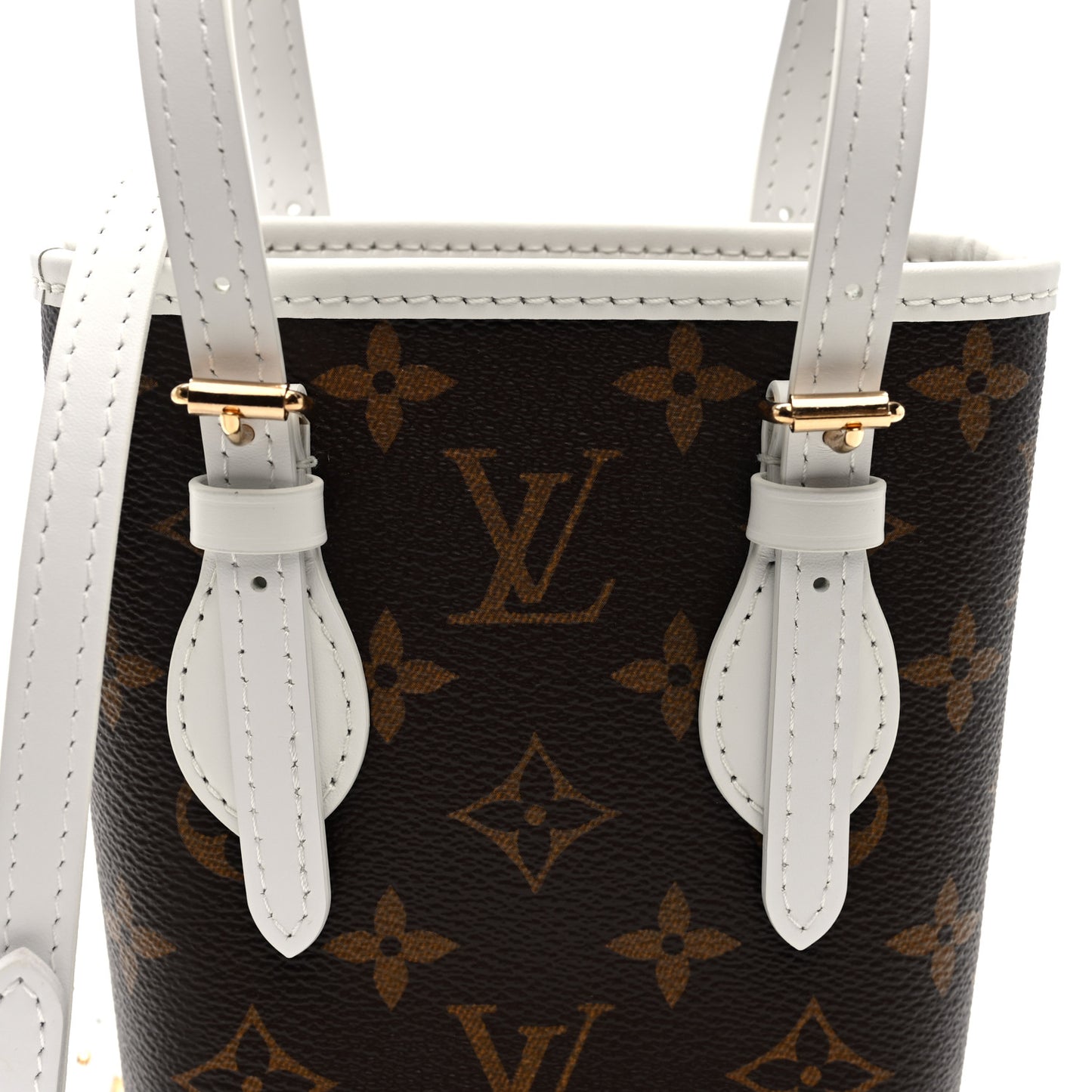 Monogram LV Match Nano Bucket Bag White