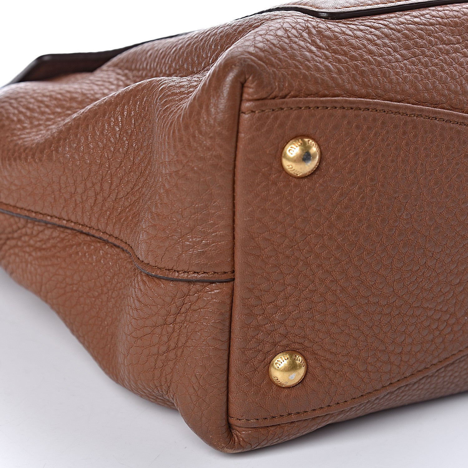 Miu Miu Vitello Daino Top Handle Cannella 12 of 14