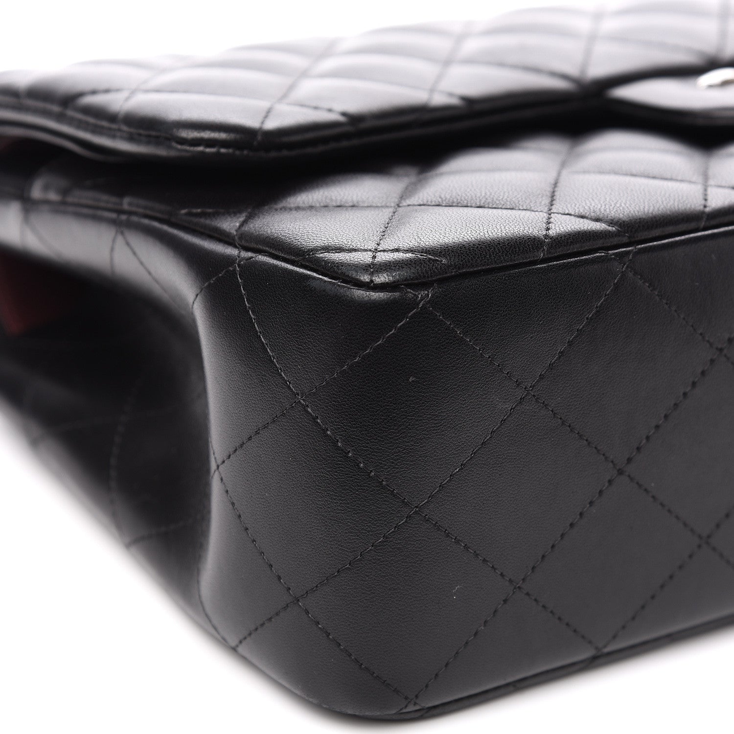 Chanel Lambskin Quilted Jumbo Double Flap Black 7 of 15