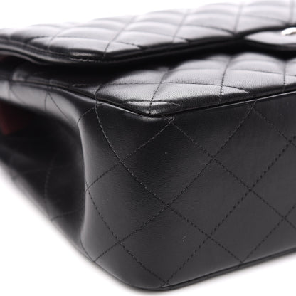 Chanel Lambskin Quilted Jumbo Double Flap Black 7 of 15