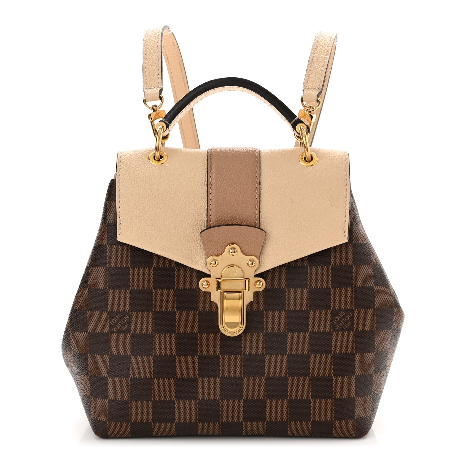 Louis Vuitton Damier Ebene Clapton Backpack Creme 1 of 12