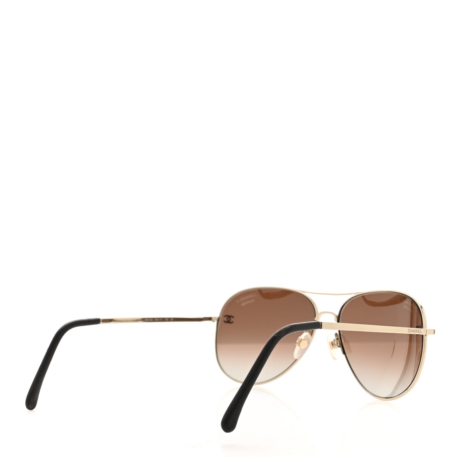 Chanel Aviator CC Sunglasses 4189-T-Q Gold 4 of 6