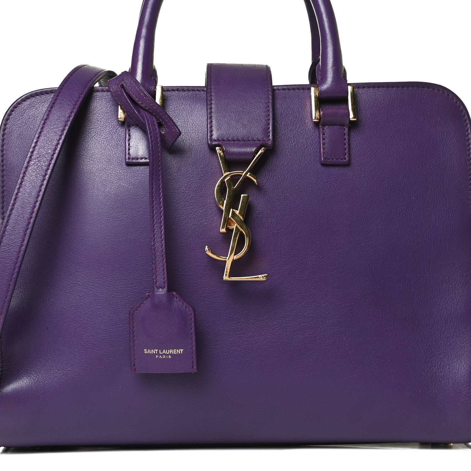 Saint Laurent Calfskin Monogram Baby Cabas Purple 7 of 16