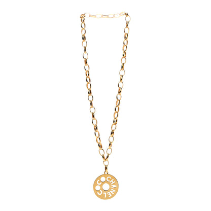 Chanel Coco Chanel Logo Necklace Gold 3 of 8