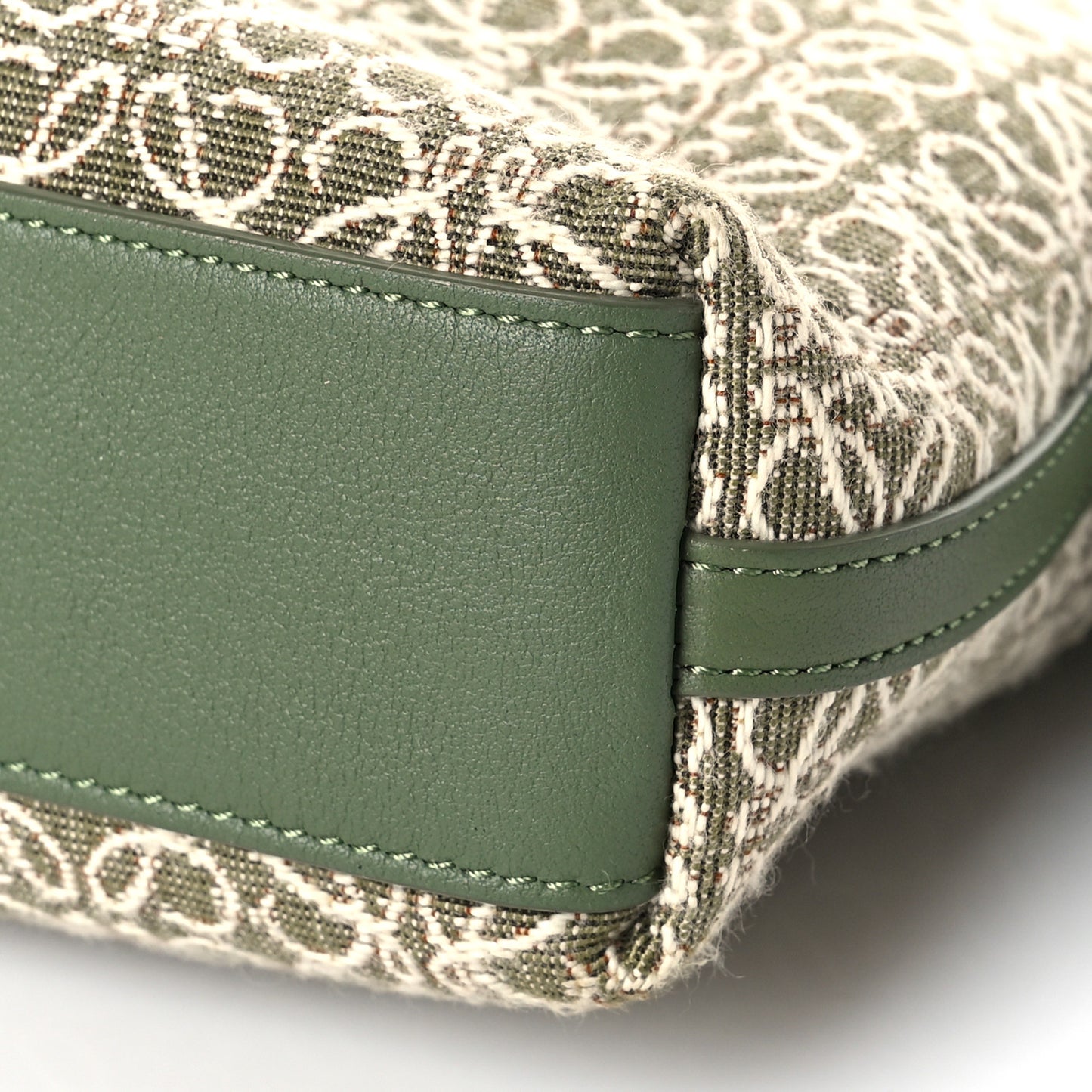 Jacquard Anagram Calfskin Mini Flamenco Knot Clutch Avocado Green