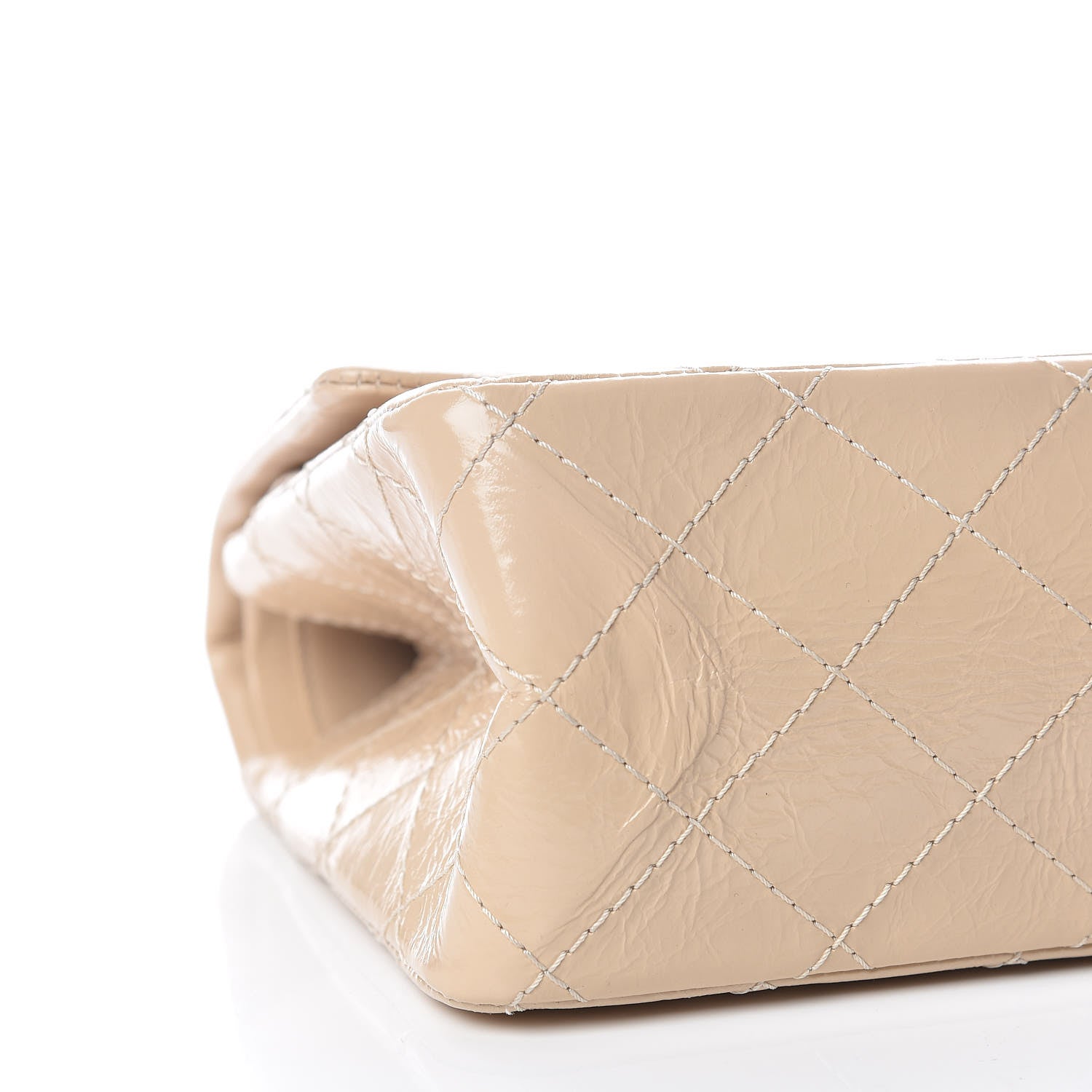Chanel Distressed Patent Quilted 2.55 Reissue 226 Flap Beige 9 of 12