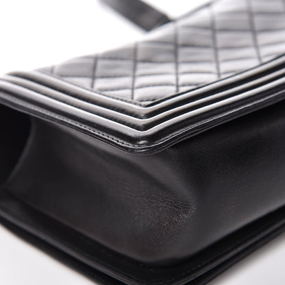 Chanel Lambskin Quilted Medium Boy Flap Black 15 of 20