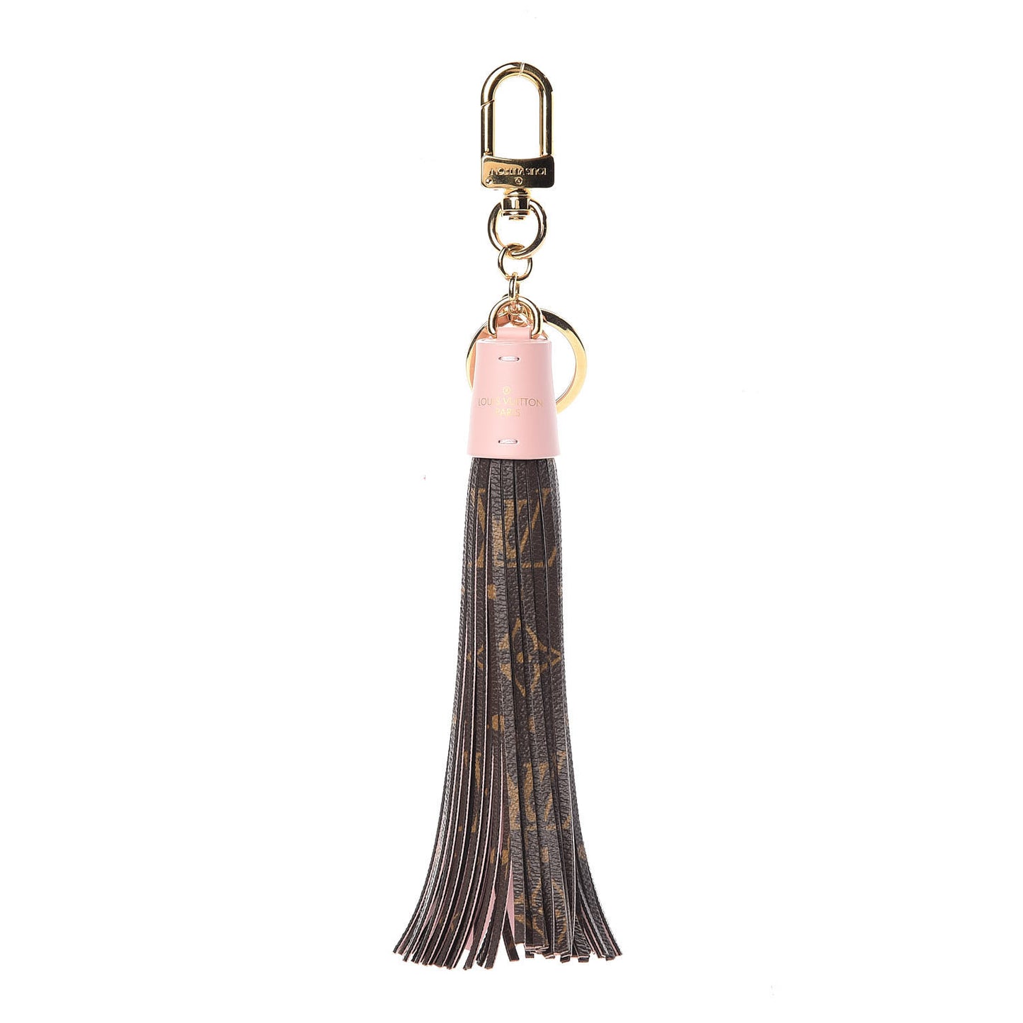Monogram Tassel Bag Charm Pink